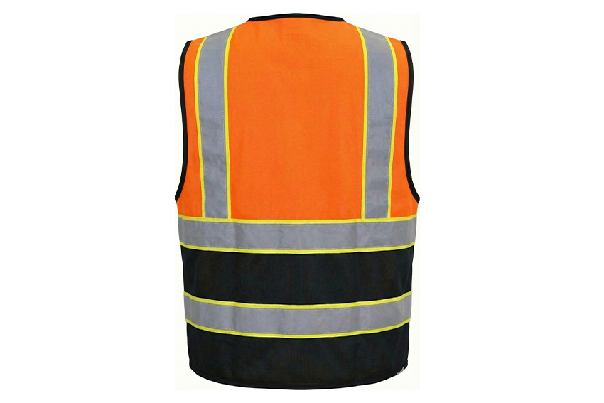 HIGH-VISIBILITY | BASIC VEST | Orange and Black 1inch Reflective tape and contrast tape